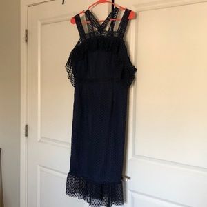 Brand new navy PrettyLittleThing semi formal dress